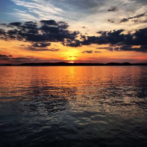 Lake Lanier Golden Sunset Image